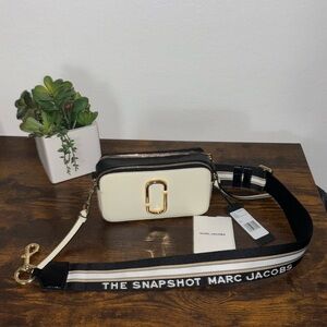 Marc Jacobs Cream and Black Crossbody Bag
